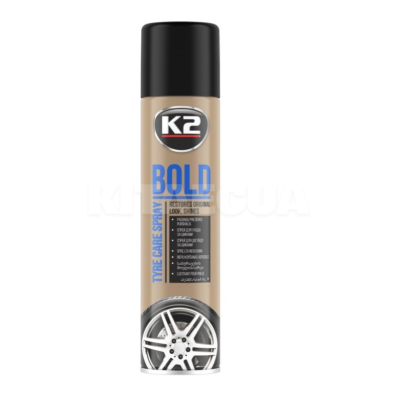 Очиститель шин BOLD SPRAY 600г K2 (K156)