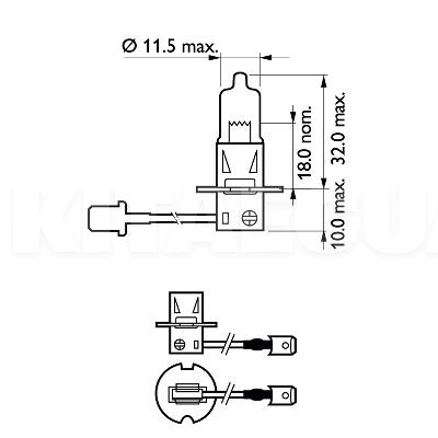 Галогенна лампа H3 55W 12V Vision +30% блістер PHILIPS (PS 12336 PR B1-PHILIPS) - 4