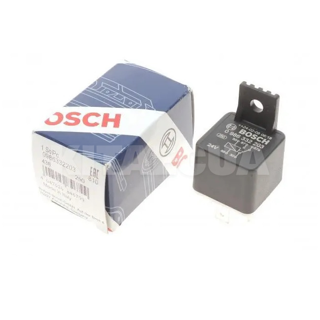 Реле 5-контактне 24B BMW / DAF /MB/ Volvo з кронштейном Bosch (0986332203) - 4