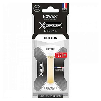 Ароматизатор рідкий лист "котон" 5мл X Drop Delux Cotton NOWAX