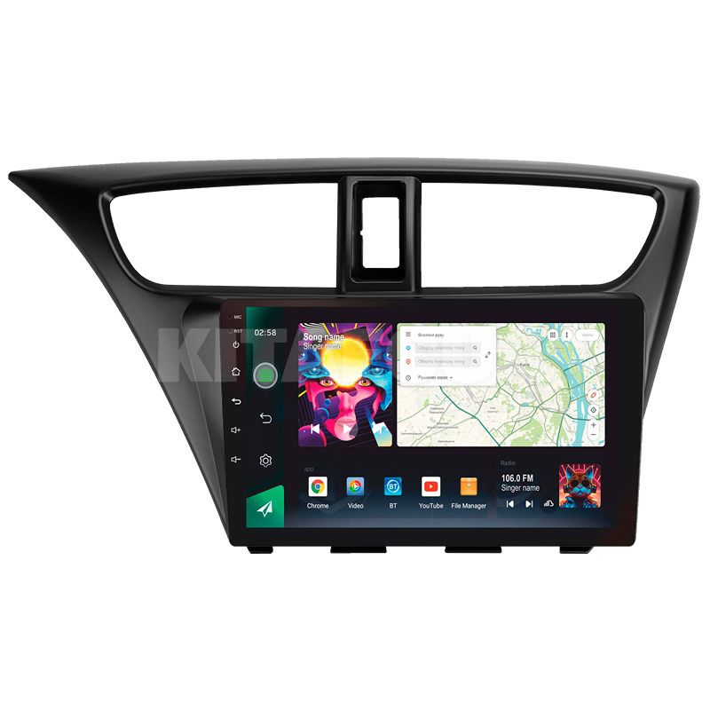 Штатная магнитола PRO 9464 4+64 Gb 9" Honda Civic 9 FK 2012-2017 SIGMA4car (39622)