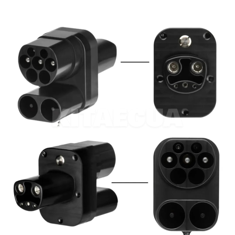 Перехідник 250 кВт 250А ССS2 (станція) - Type Tesla (американське авто) + Type 2 OLINK на TESLA (CCS2-TESLA DC+AC)