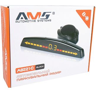 Парктроник A8221-0 черный на 8 датчиков 22 мм AMS