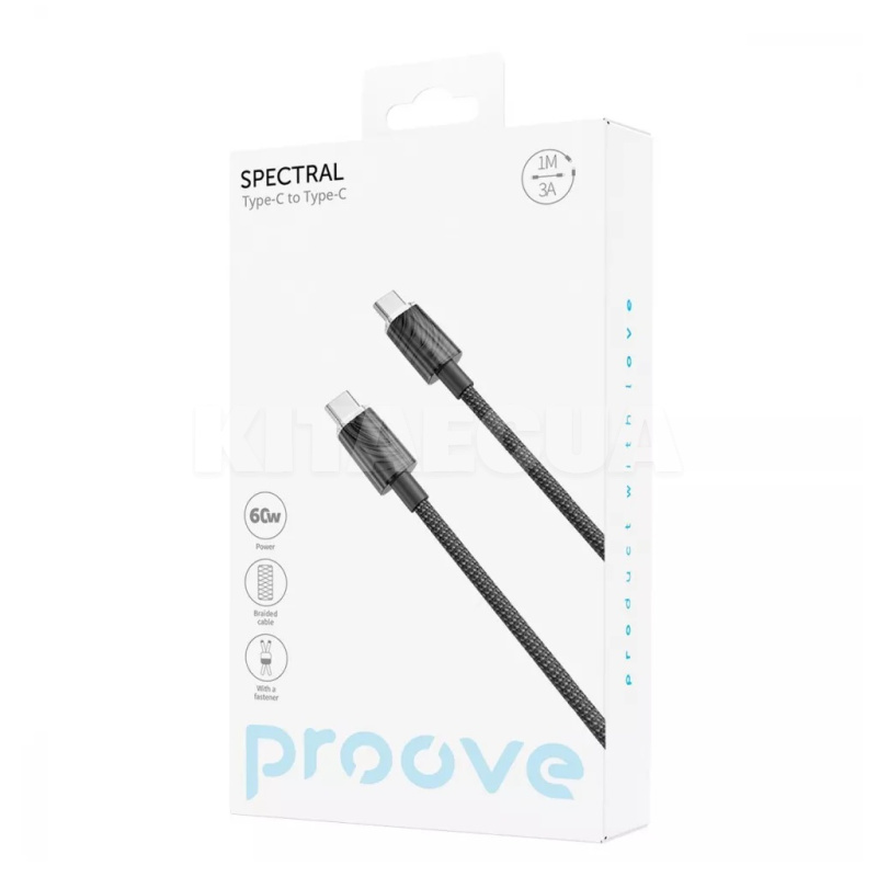 Кабель Type-C Type-C 60W 1м Spectral серый PROOVE (580870010) - 3