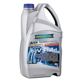 Масло трансмиссионное синтетическое 4л atf t-IV fluid RAVENOL