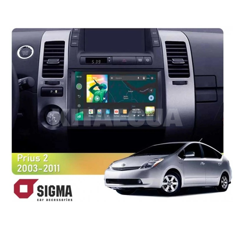 Штатна магнітола X9232 2+32 Gb 9" Toyota Prius XW20 II 2 2003-2011 (F1) SIGMA4car (39431)