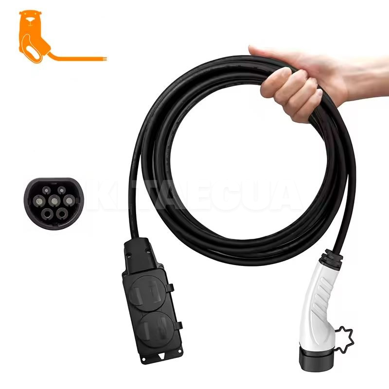 Разрядный кабель (разрядник V2L) Type2 - EU Schuko 3.5 кВт 5м (Hyundai) FEYREE (DC-FT2HY)