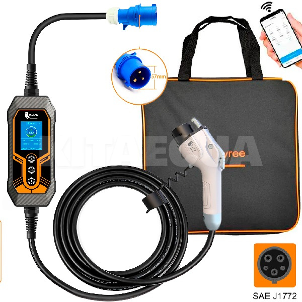 Зарядка для электромобиля 7.4 кВт 32А 1-фаза Type 1 (американское авто) Wi-Fi Lion King FEYREE (FY7-32-1PH-TP1-K8) - 8
