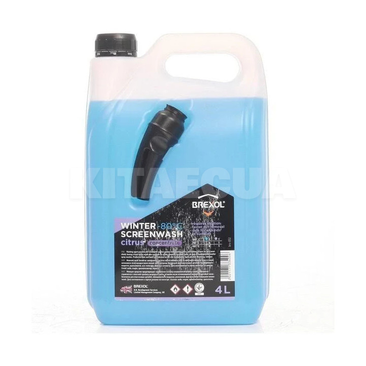 Омыватель зимний Koncentrate -80С цитрус 4л BREXOL (BRX-052)