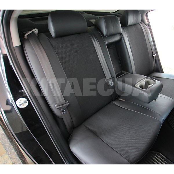 Чехлы на сиденья авто Nissan Leaf (2018) черные EMC-Elegant (908-Eco Classic) - 3