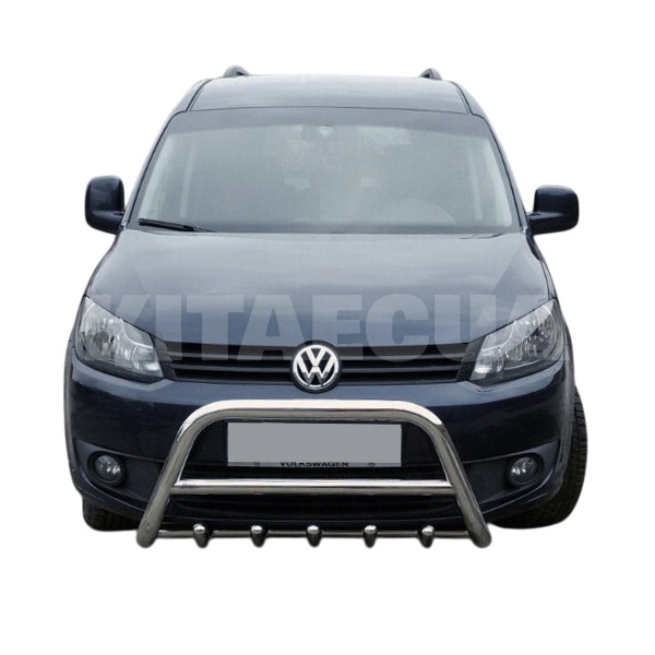 Кенгурятник WT003 Volkswagen Caddy 2010-2015 50мм нержавеющая сталь CAN (dug657832) - 3