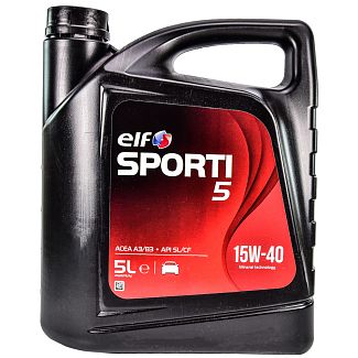 Олія моторна мініральна 5л 15W-40 SPORTI 5 ELF