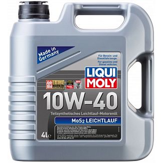 Масло моторное полусинтетическое 4л 10W-40 Mos2 Leichtlauf LIQUI MOLY