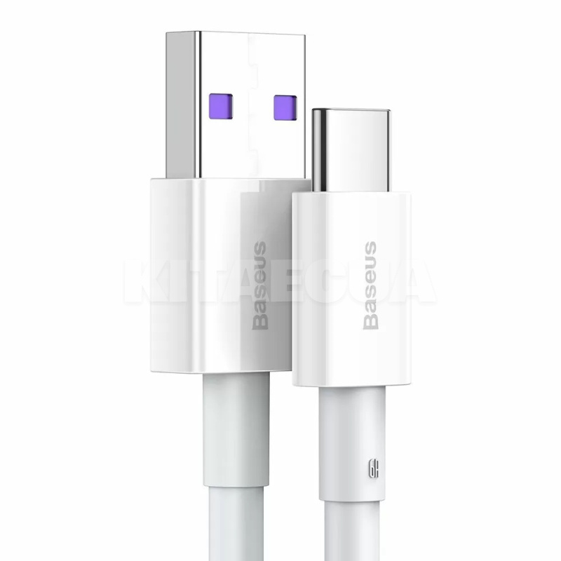 Кабель USB Type-C Superior Series Fast Charging 66W 1м білий BASEUS (CATYS-02) - 2