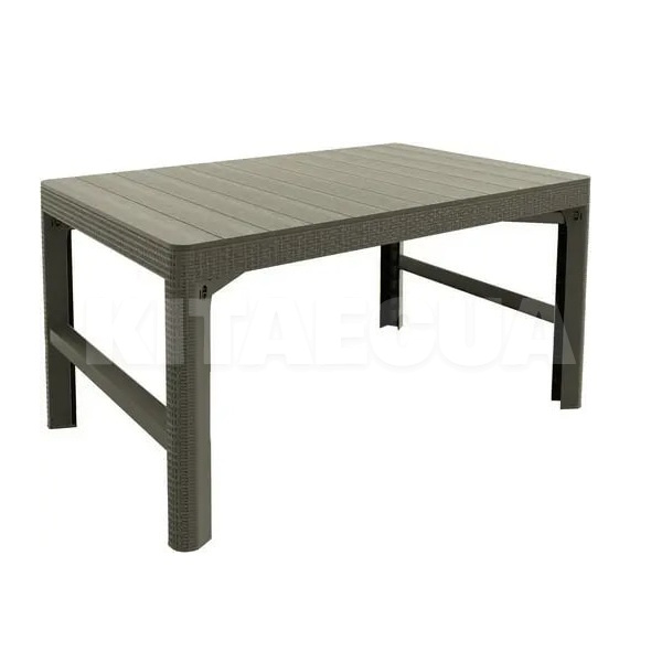 Стол для сада пластиковый Keter Lyon rattan table бежевий до 75 кг Allibert (8711245143453)