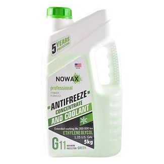 Антифриз-концентрат зеленый 5кг G11 -40°C NOWAX