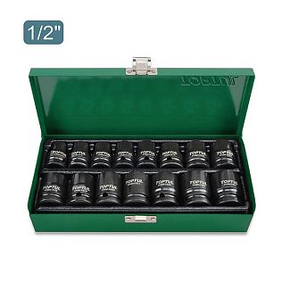 Набор головок ударных 10-24мм 1/2" 15 предметов TOPTUL