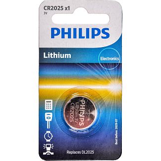 Батарейка дисковая литиевая 3,0 В CR2025 Minicells Lithium PHILIPS