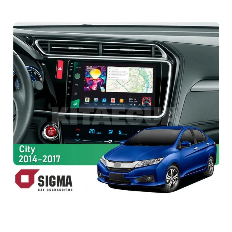 Штатна магнітола PRO 10464 4+64 Gb 10 Honda City 2014-2017 (B) SIGMA4car (40082)