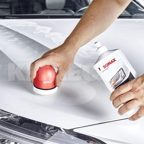 Кольоровий поліроль c воском білий 500мл Polish&Wax Color NanoPro Sonax (296000) - 4