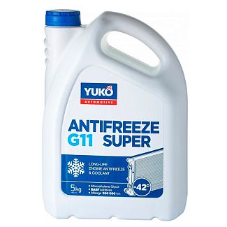 Антифриз синий 5л G11 -40 °C Super Yuko