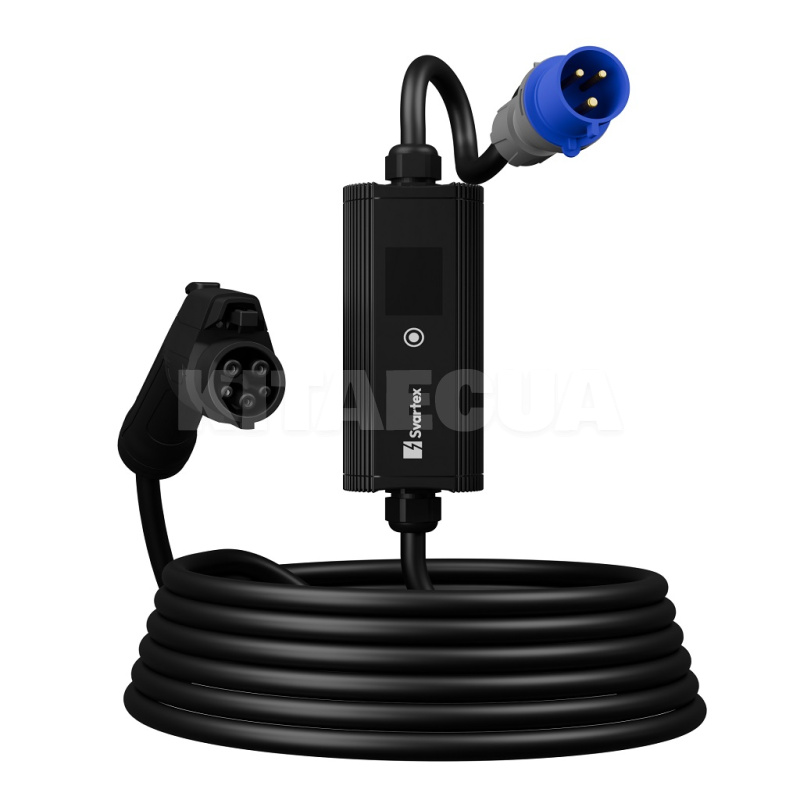 Зарядка для электромобиля Type 1 7.4кВт - CEE 3-pin (EVEUS) Svartex (Gen2-7.4-1×32А-Type)