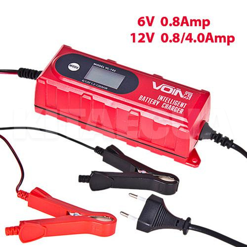 Зарядное устройство для аккумулятора с LCD-дисплеем 6/12В 0.8/4.0A импульсное VOIN (VL-144) - 5
