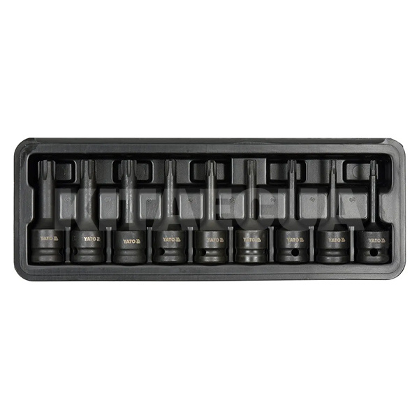 Набор бит ударных 1/2" RIBE M5-M14 9 предметов YATO (YT-10681) - 3
