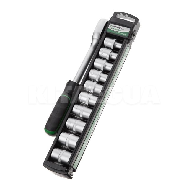Набір головок 6-гранних 1/2" та рукоятка з храповим механізмом Intertool (ET-6013) - 5