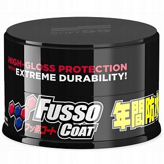 Віск твердий 200мл для темних автомобілів Fusso Coat 12 Months Protection Black SOFT99