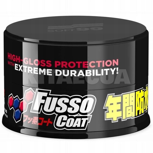 Віск твердий 200мл для темних автомобілів Fusso Coat 12 Months Protection Black SOFT99 (00300)