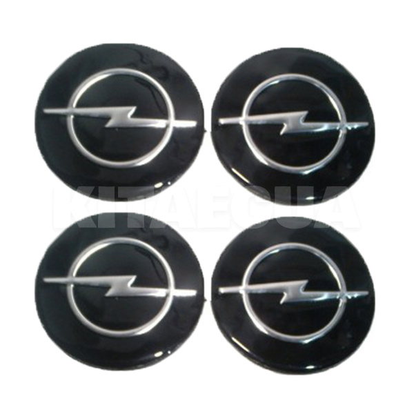 Заглушка колесного диска OPEL 60x55 черный ABS пластик 4шт. (104919)
