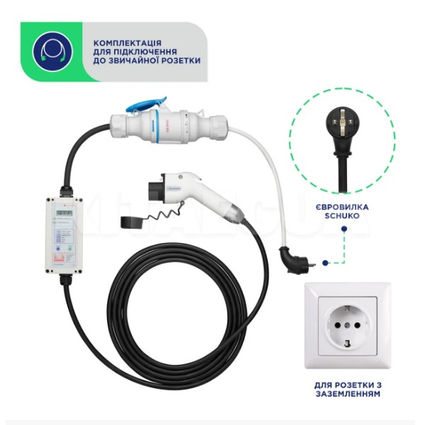 Зарядка Volkswagen ID.4 7.4 кВт 32А 1-фаза GB/T (китайское авто) UACHARGER на VOLKSWAGEN ID.4 (СHS-PR120731)