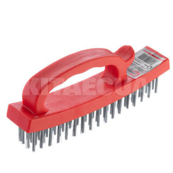 Щетка по металлу 4-рядная стальная с деревянной ручкой Intertool (BT-0010) - 2