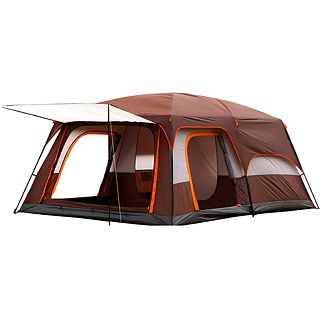 Палатка 320х220х195 см 3х-местная с тамбуром и тентом коричневая DrunkCarp AXXIS
