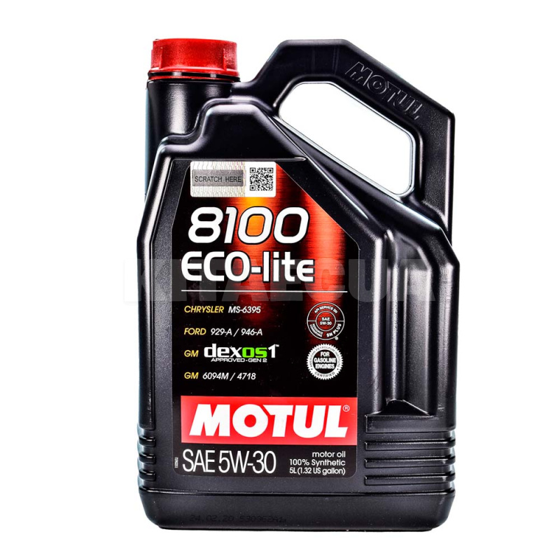 Масло моторное синтетическое 5л 5W-30 8100 ECO-lite MOTUL (839551-MOTUL)