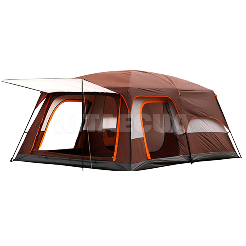 Палатка 320х220х195 см 3х-местная с тамбуром и тентом коричневая DrunkCarp AXXIS (ax-1223)