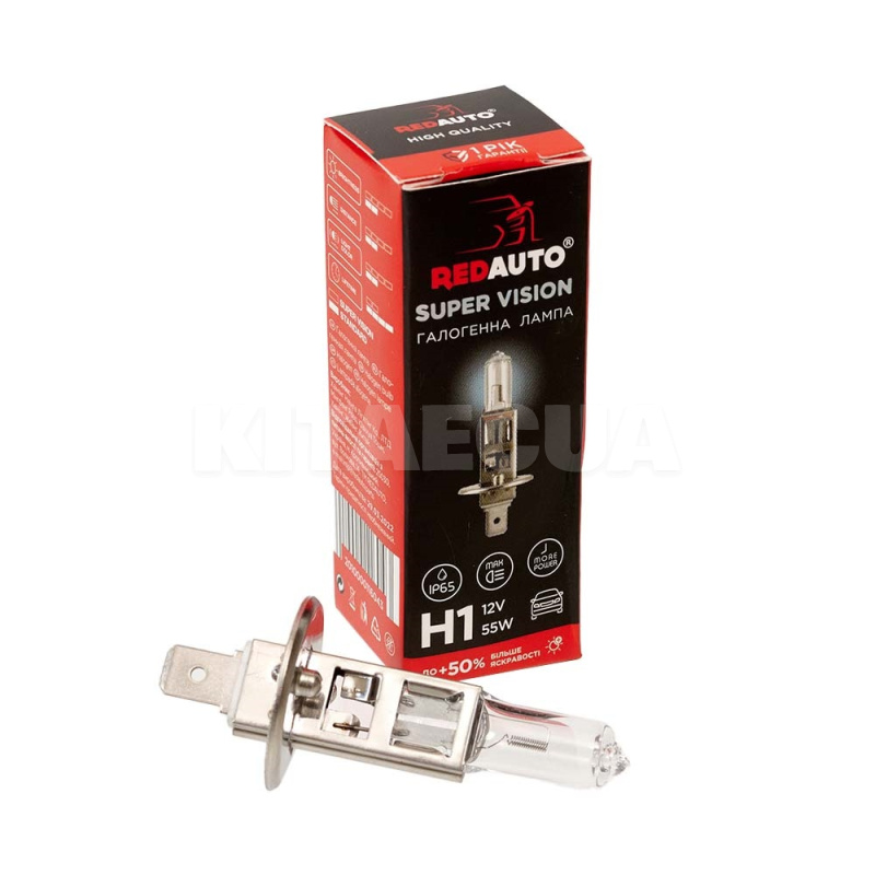 Галогенная лампа H1 P14.5s 55W 12V +50% Super Vision REDAUTO (HB50-H1)