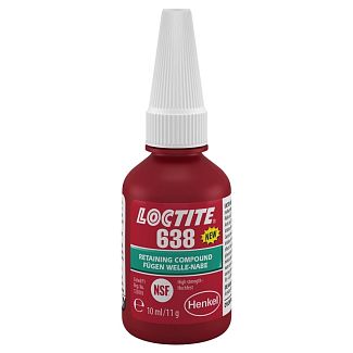 Клей-герметик анаеробний вал-втулковий фіксатор 638 10мл LOCTITE