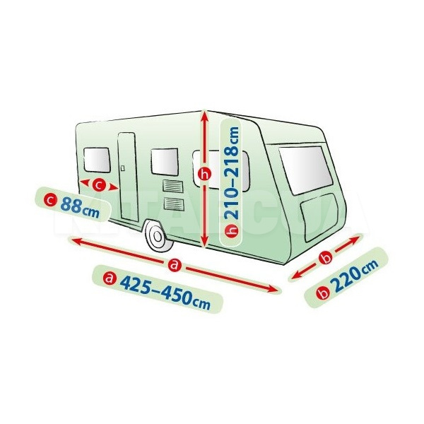 Тент на автобудинок Mobile Garage 450ER 450x222x218 см Kegel-Blazusiak (5-4049-241-3020) - 3