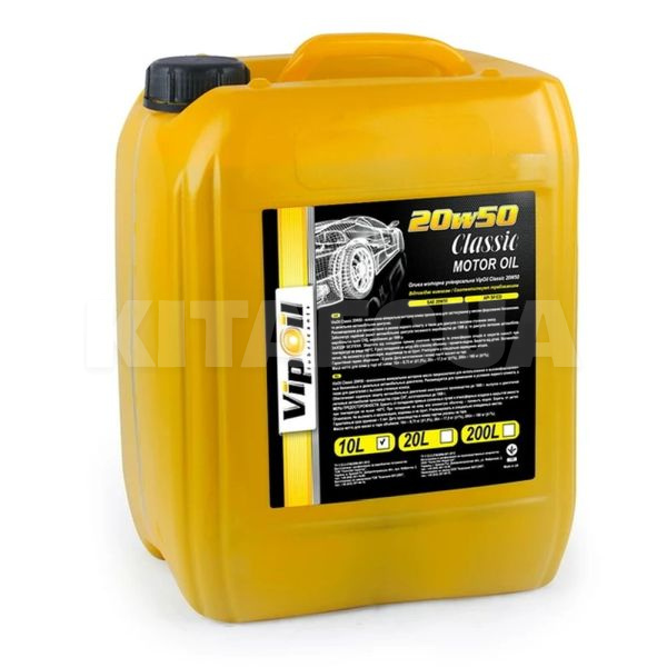Олія моторна мінеральна 10л 20w-50 classic VipOil (252403)
