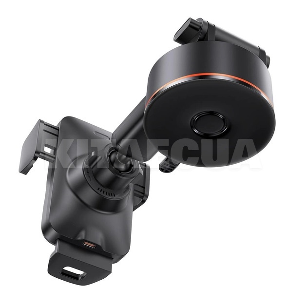 Держатель атомобильный с беспроводной зарядкой с зажимом 60-85 мм 15W BASEUS (CGZX000101) - 2