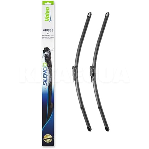 Щітка склоочисника (двірник) 680/680мм безкаркасна Ford Mondeo 5 (компл) Silencio Flat VF88 VALEO (577885)