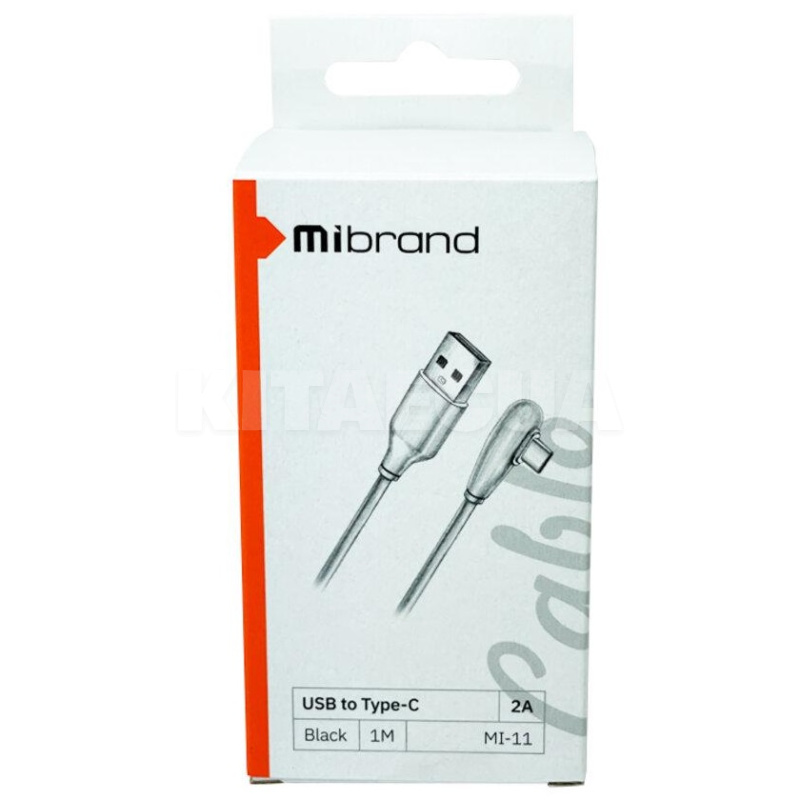 Кабель USB - Type-C 2A MI-11 1м черный Mibrand (MIDC/11TB) - 2