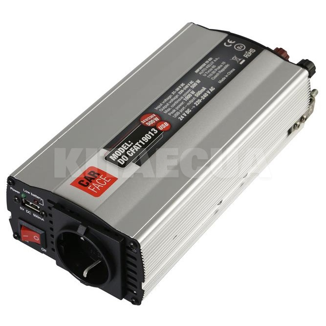 Инвертор 24-230В 500Вт CARFACE (DO CFAT19013)