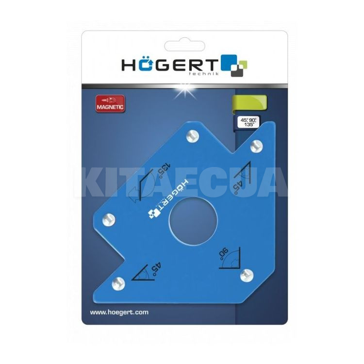 Кутник магнітний для зварювальних робіт 155х102х18мм HOGERT (HT3B651) - 2