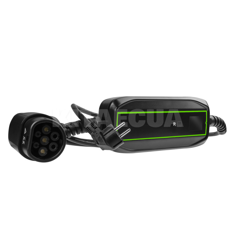 Зарядка для электромобиля 3.7 кВт 16А 1-фаза Type 2 (европейское авто) Power Cable Green Cell (EV16) - 2