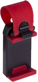 Автомобильный держатель на ремне с зажимом 55-75 мм красный PULSO