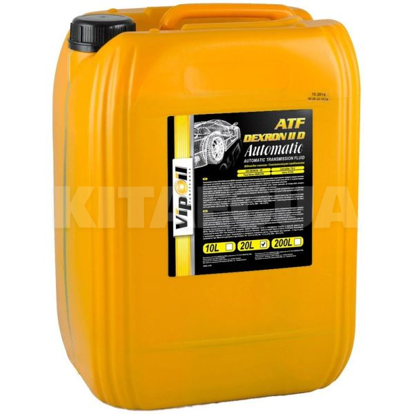 Масло трансмиссионное минеральное 20л automatic atf dexron II d VipOil (285022)
