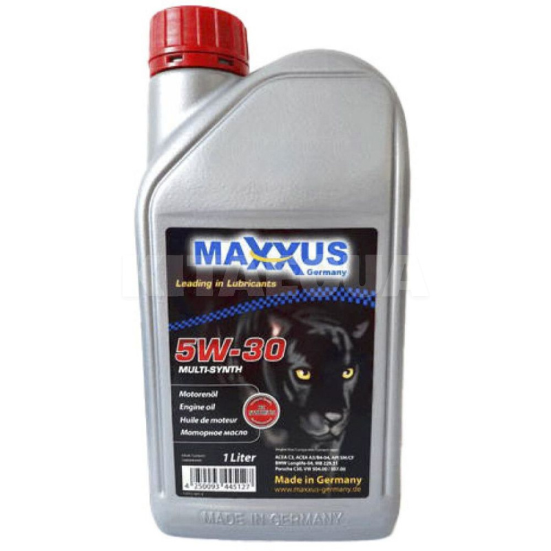 Масло моторное синтетическое 1л 5W-30 Mutli-Synth Maxxus (5W30-MULTI-SYNTH-001)